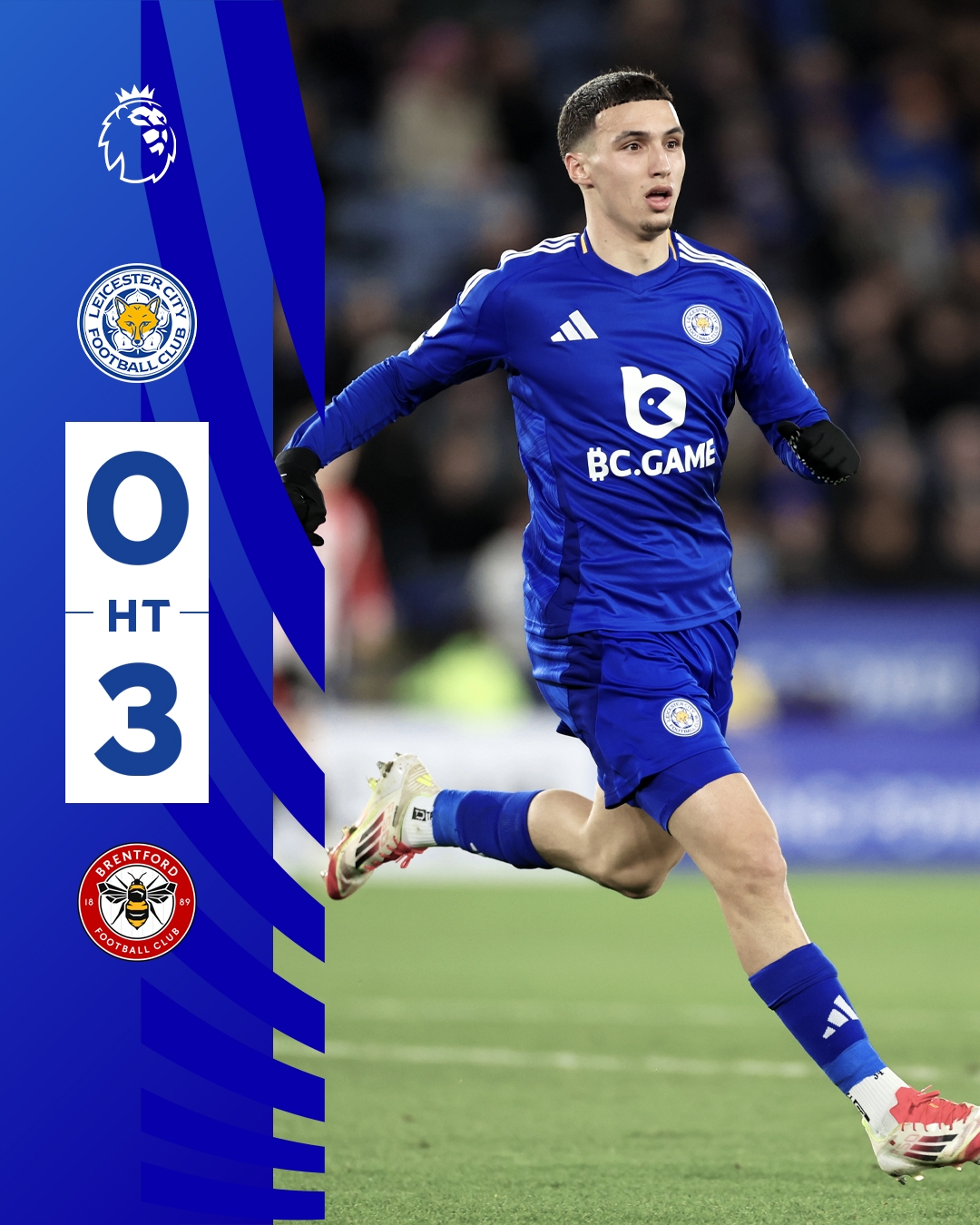  半場0-3！萊斯特若不進球輸球，將主場6連敗0進球創(chuàng)歷史最糟戰(zhàn)績